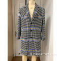 Herenjas van zwarte tweed Houndstooth